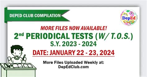 Update! 2nd Periodical Test with TOS Compilation .